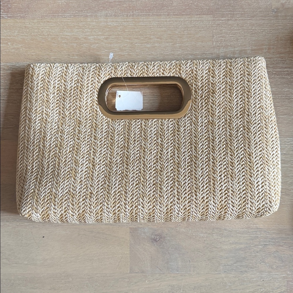 Stylish Tan Woven Handbag